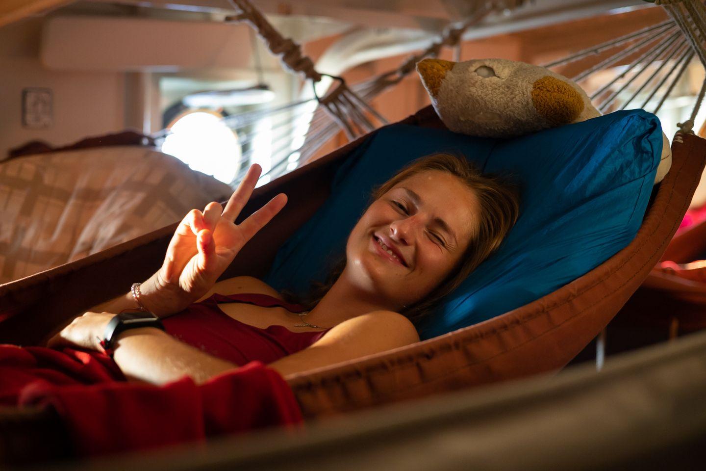 girl in hammock