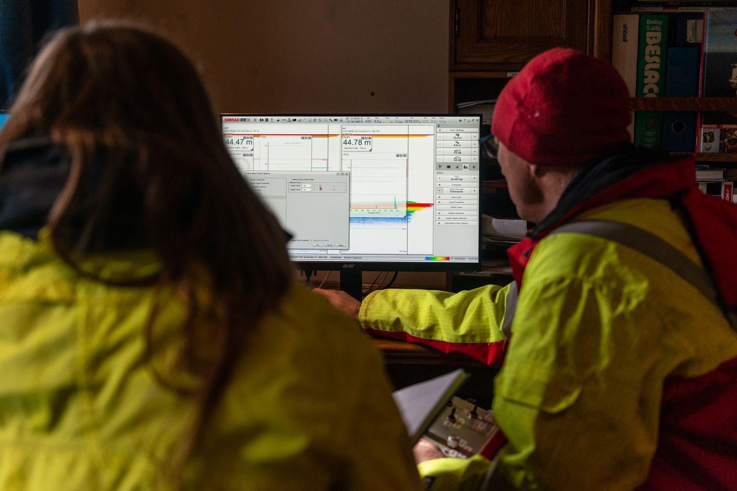 researchers on board sailing ship