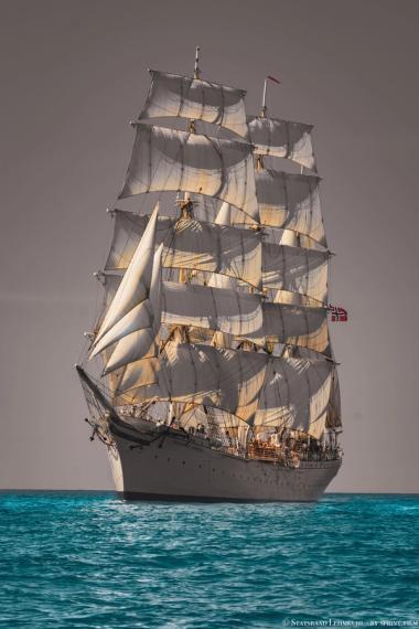 Man on sailing ship 