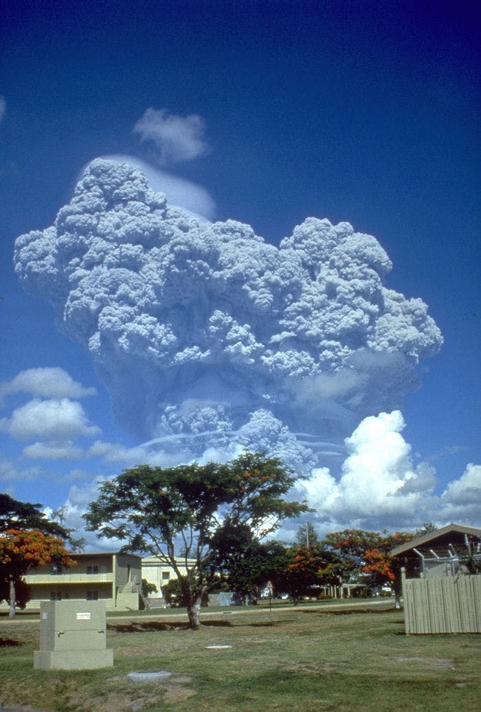 The eruption of Mt Pinatubo in 1991. Photo: Wikimedia commons
